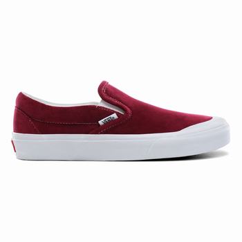 Vans Velvet Classic Slip-On TC - Naisten Tennarit - Punainen/Valkoinen